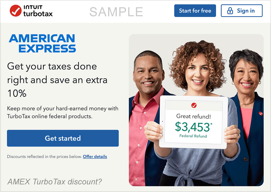 american express turbotax promotion