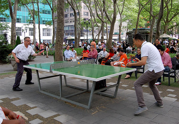 bryant park nyc ping pong