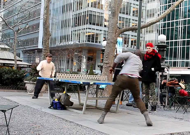 bryant park ping pong tables