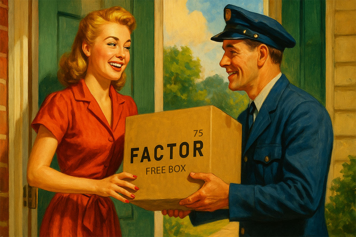 factor 75 free box delivery