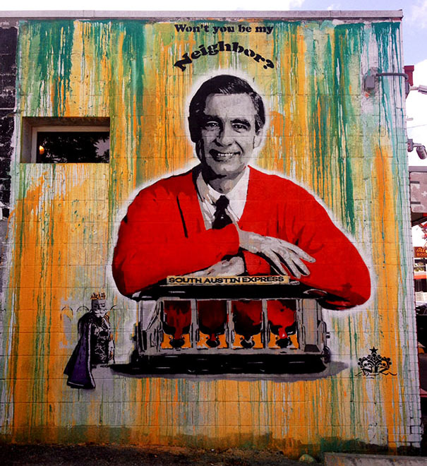 mr rogers mural austin texas