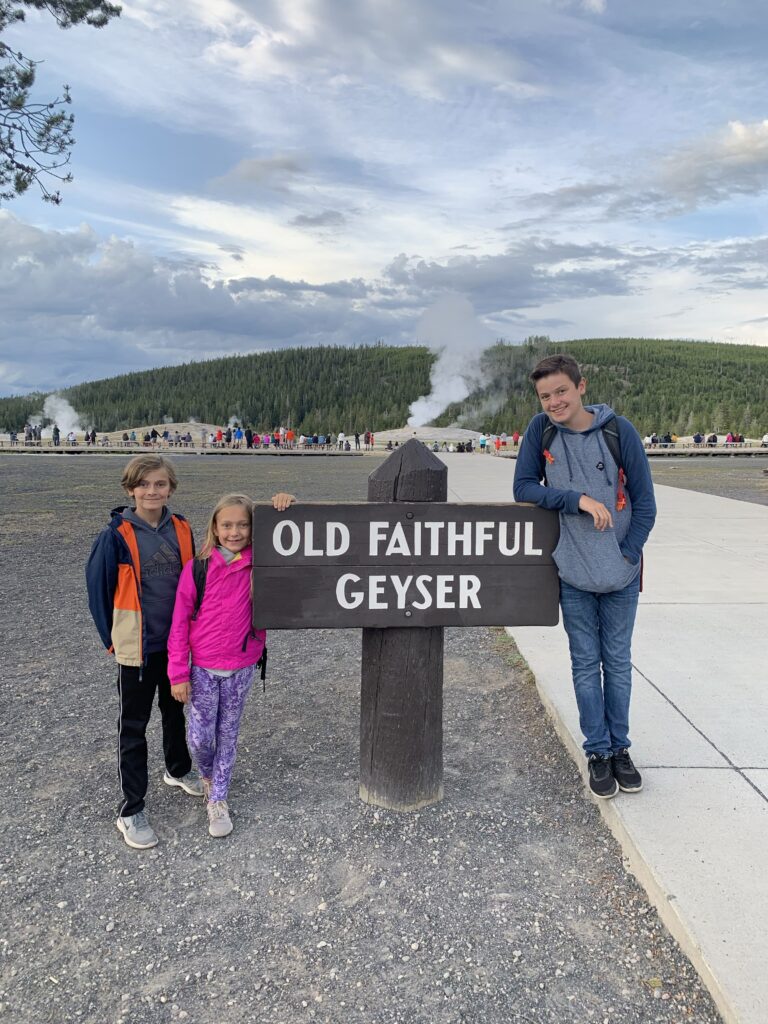 old faithful geyser kids