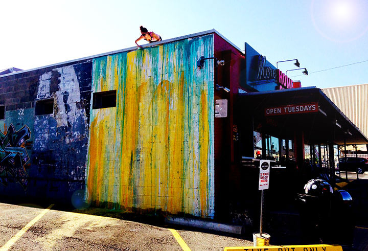 painting mr rogers mural austin