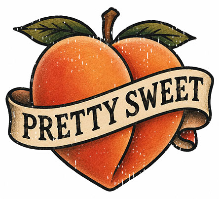 pretty sweet peach logo