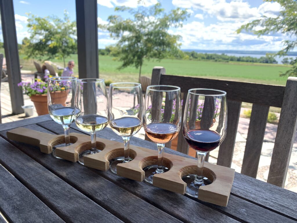 wine tasting flight